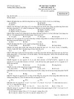 ĐỀ KIỂM TRA CHẤT LƯỢNG HÓA HỌC 10