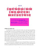 SKKN sử dụng phần mềm quản lý hoàn chỉnh để minh họa, nhằm dúp học sinh lớp 12 nâng cáo kết quả học tập môn tin học