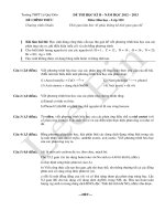 Đề thi học kỳ II môn Hóa học lớp 11D trường Lê Quý Đôn (TPHCM)