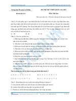 Đề thi thử số 1 môn sinh học