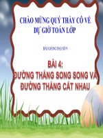 bài giảng đại số 9 chương 2 bài 4 đường thẳng song song và đường thẳng cắt nhau