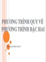 bài giảng đại số 9 chương 4 bài 7 phương trình quy về phương trình bậc hai
