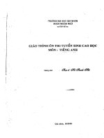 giáo trình ôn thi tuyển sinh cao học
