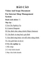 BÁO CÁO vision and scope document for internet shop management system