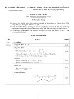 Đáp án của Bộ GD-ĐT tốt nghiệp THPT 2013