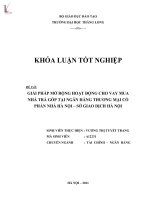 giải pháp mở rộng hoạt động cho vay mua nhà trả góp tại ngân hàng thương mại cổ phần nhà hà nội sở giao dịch hà nội