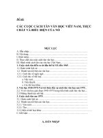 cÁC CUỘC CÁCH tân văn học VIÊT NAM, THỰC CHẤT và BIỂU HIỆN của nó