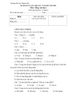 Đề trắc nghiệm Tiếng Việt 4