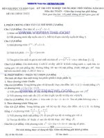 Gợi ý Đáp án đề thi Tốt Nghiệp môn Toán năm 2013