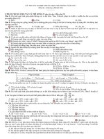 Đáp an môn Sinh TN THPT 2013