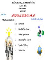 BÀI: ankan và xicloankan