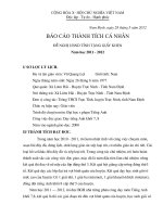 bảo cáo thành tích gửi tỉnh