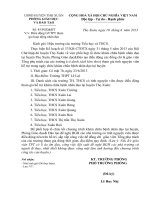 Công văn 45/PGD&ĐT, Điều động giáo viên TPT tham gia hoạt động nhân đạo gửi các trường Tiểu học, THCS