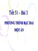 bài giảng đại số 9 chương 4 bài 3 phương trình bậc hai một ẩn
