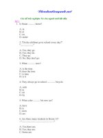 Trắc nghiệm TA cho người mới bắt đầu