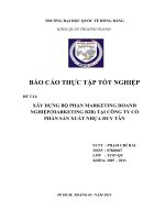 xây dựng bộ phận marketing doanh nghiệp(marketing b2b) tại công ty cổ phần sản xuất nhựa duy tân
