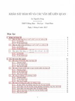 Khảo sát hàm số và các vấn đề liên quan