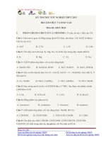 de thi tot nghiep thu hoa PTTH