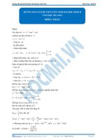 ĐÁP ÁN KHỐI B MÔN TOÁN 2012