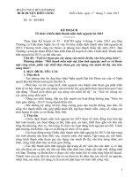 Kế hoạch Hè tình nguyện năm 2013