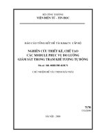 nghiên cứu thiết kê, chế tạo các module phục vụ đo lường giám sát trong trạm khí tượng tự động