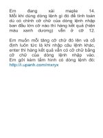 Nhờ giúp đỡ về maple