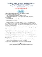 GIẢI CHI TIẾT ĐỀ TOÁN TỐT NGHIỆP 2013