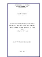 khai thác ,xây dựng và sử dụng hệ thống bài tập định hướng trực quan hóa trong dạy học chương động l