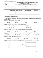 ĐỀ TOAN LỚP 2 2012-2013