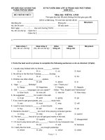 đề Tiếng Anh vào 10 ở Đà Nẵng năm 2012