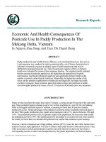 economic and health consequences of pesticide use in paddy production in the mekong delta, vietnam