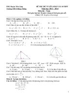 đề thi thử vào 10 (2013 - 2014)