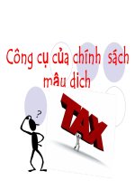 công cụ của chính sách mậu dịch