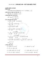Chuyên đề: Căn bậc hai