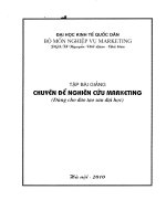 Tập bài giảng chuyên đề nghiên cứu Marketing