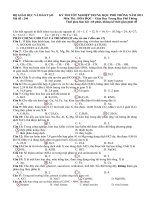 Gợi ý giải đề Hoá học TN THPT 2013