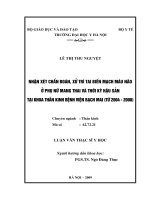 Nhận xét chẩn đoán, xử trí tai biến mạch máu não ở phụ nữ mang thai và thời kỳ hậu sản tại Khoa thần kinh Bệnh viện Bạch Mai (từ 2004 - 2008)