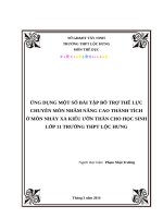 skkn ứng dụng một số bài tập bổ trợ thể lực chuyên môn nhằm nâng cao thành tích ở môn nhảy xa kiểu ưỡn thân cho học sinh lớp 11 trường thpt lộc hưng