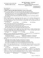 Đề thi thử Cổ Loa