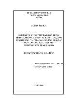 nghiên cứu sự tạo phức đaligan trong hệ melylthimol xanh (mtx) -la(iii)-ccl3cooh bằng phương pháp trắc quan ứng dụng xác định lantan trong viên nén fosrenol dược phẩm canada