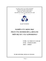 NGHIÊN cứu ĐỘNG học PHẢN ỨNG ISOMER hóa n HEXANE TRÊN hệ xúc tác 0,35pt HZSM 5