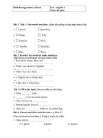 de kiem tra tieng anh 4 1 tiet