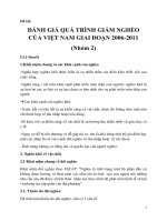 ĐÁNH GIÁ QUÁ TRÌNH GIẢM NGHÈO của VIỆT NAM GIAI đoạn 2006 2011