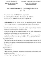 Đáp án Đề thi số 5 Tìm hiểu PLLĐ 2013