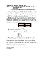 Đề và đáp án thi chọn vào lớp 6 năm 2012 - 2013