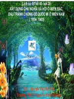 Bài 28: Xây dựng CNXH ở miền Bắc đấu tranh chống Mỹ ở miền nam