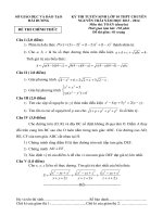 Đề thi chuyên Toán - Nguyễn Trãi HD