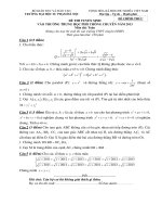 Đề và Đáp án thi vào lớp 10 chuyên DHSP(V1)