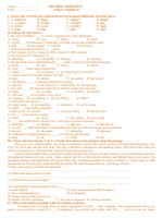 Một số đề thi học kì lớp 10 hay