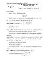 Đề và đáp án thi thử vào lớp 10 2013 - 2014